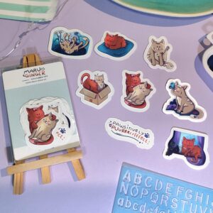 Cuddle cats sticker set