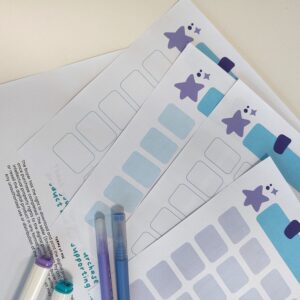 Monthly blank calendar template digital download