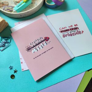 Cupids arrow missed greeting card