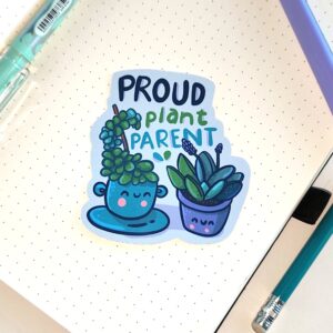 Proud plant parent novelty sticker