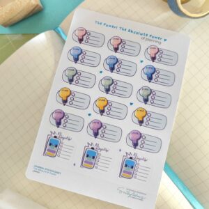 The Power, the absolute power of planning sticker sheet