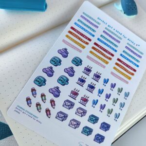 I haven't got a head for dates journal sticker sheet