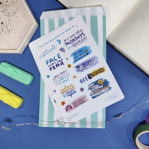 Sticker Path Following You know your path, now follow it journal sticker sheet - Smiley1Starrs