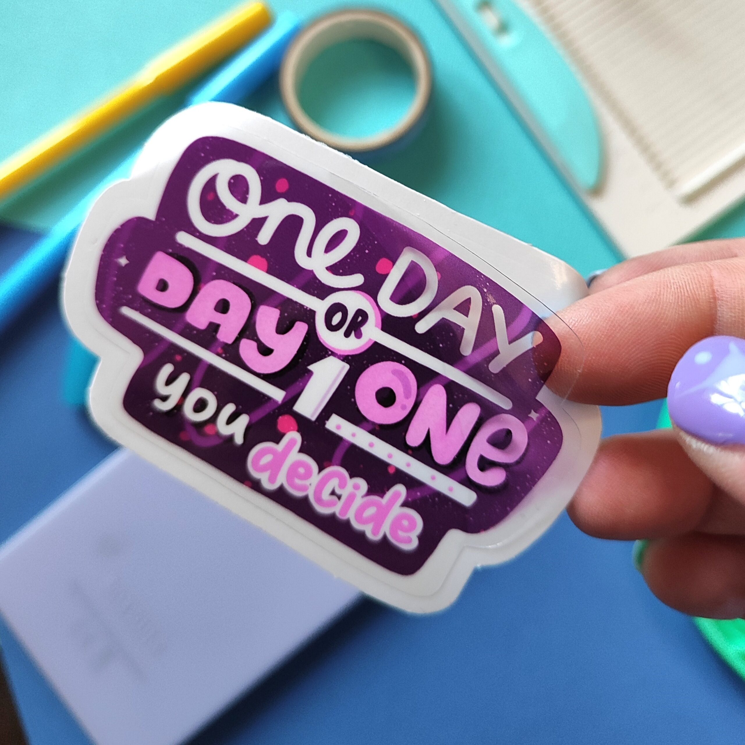 One day or day one novelty sticker - Image 3