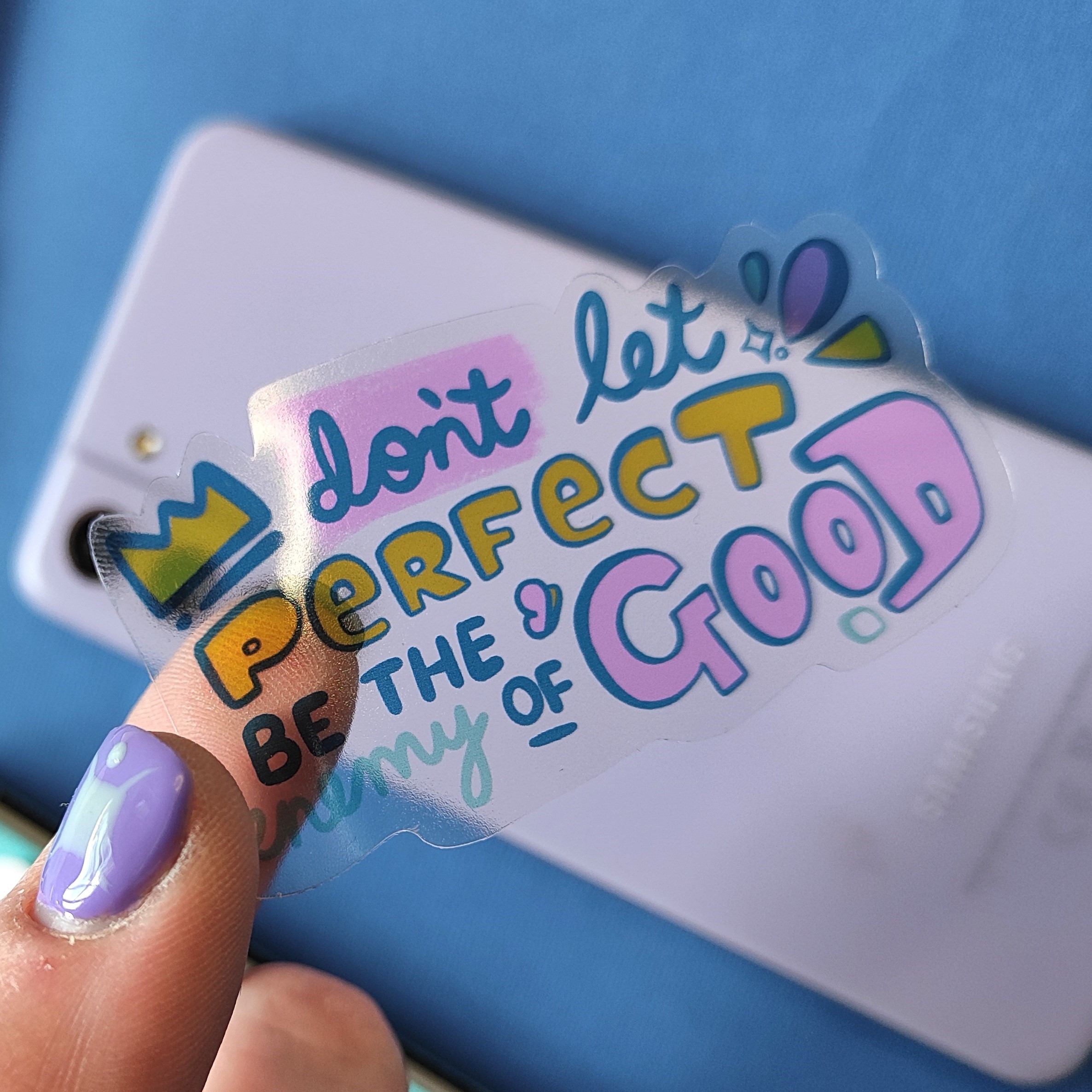 Dont let perfect be the enemy of good novelty sticker - Image 3