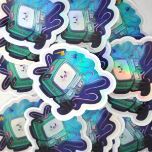 90s life Tv Tube novelty sticker