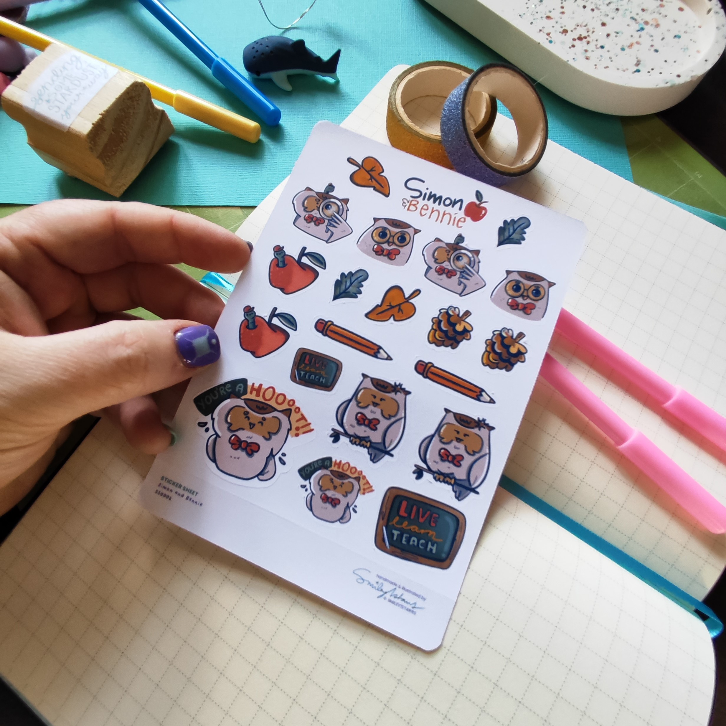 Simon and Bennie sticker sheet