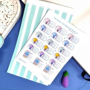 Journal stickers to help plan power outages in south africa. Colourful kiss cut sticker sheet perfect for planning, A6 sticker sheet 105x 148 mm