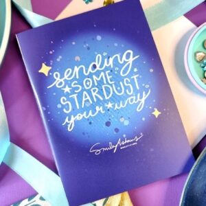 Sending stardust your way card, greetings card created by Smiley1starrs and locally printed with envelope