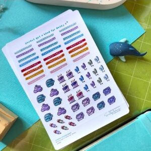 Journal stickers to help plan important dates in south africa. Colourful kiss cut sticker sheet perfect for planning, A6 sticker sheet 105x 148 mm, kiss cut stickers