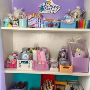 Shiningstarr scoops shelves packed with cute stationery, unicorns, jars of dreams, fluffy bunnies and pencil cases and more